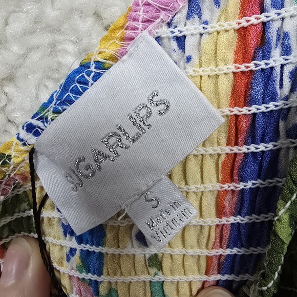 Sugarlips Shiloh One Shoulder Maxi‎ Dress Smocked Tropical Size Small Tropical - Picture 5 of 14